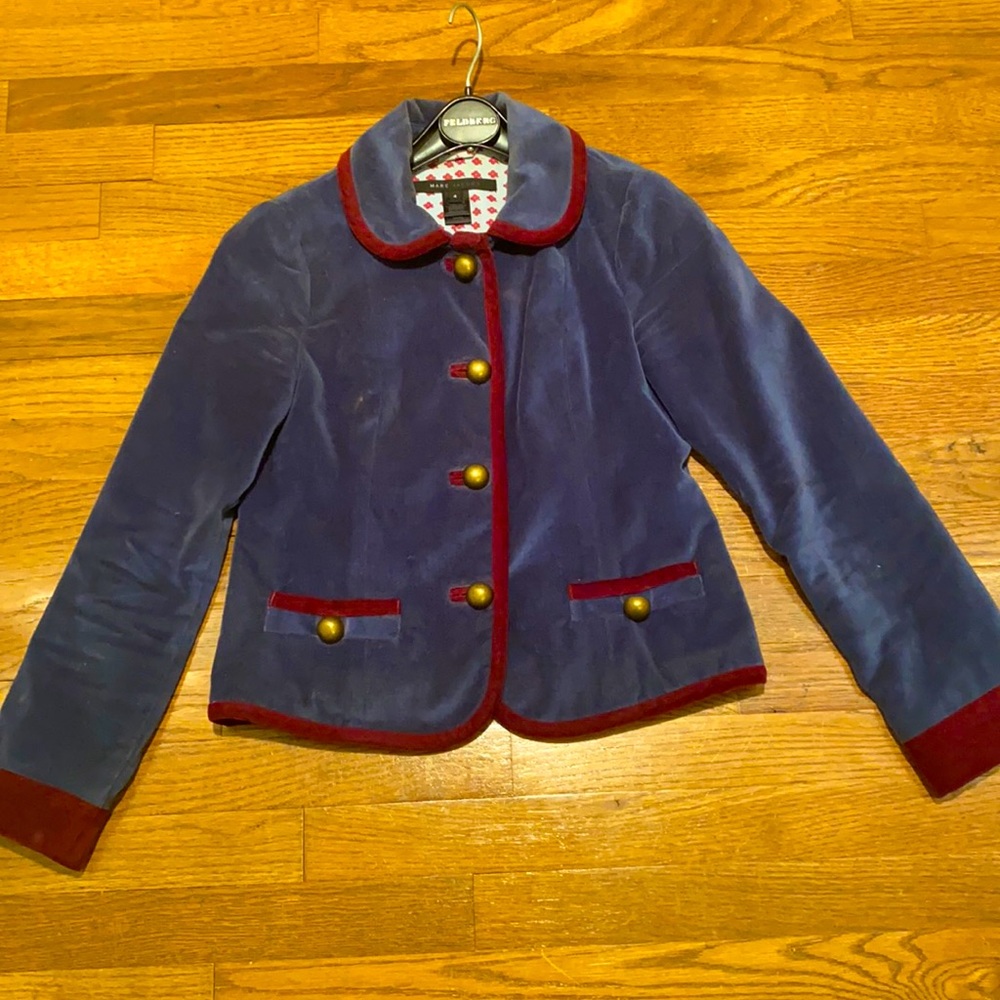 Vintage MARC JACOBS - WOMENS - BLUE VELVET/COTTON JACKET - Gorgeous